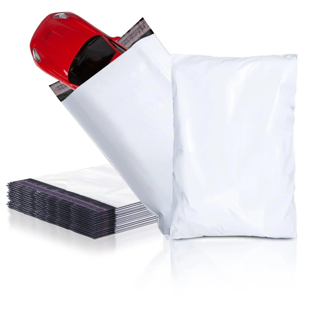 White Poly Mailers 6x9 Inch Size. Pack of 100 SelfSealing Polyethylene Mailing Envelopes. 6 x 9 Poly Mailer Bags 2 Mil Thick Waterproof Poly Shipping Bags for Clothing Books Accessories